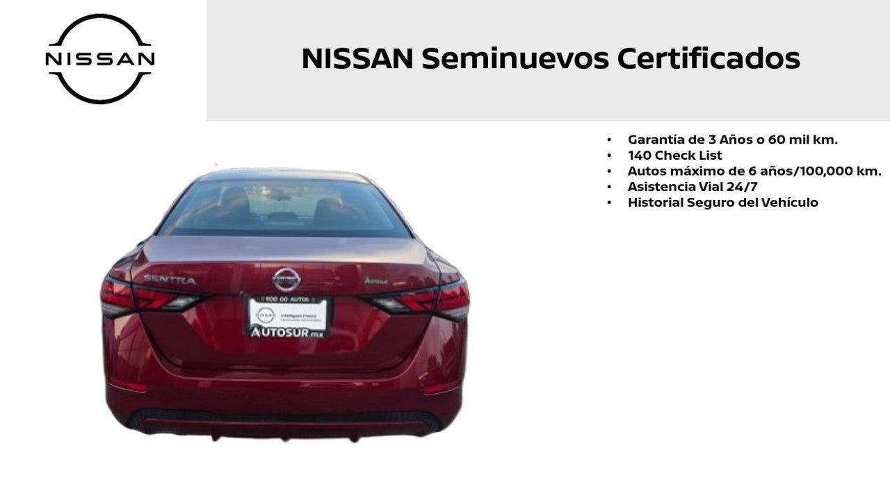 2023 Nissan Sentra ADVANCE L4 2.0L 145 CP 4 PUERTAS AUT BA AA