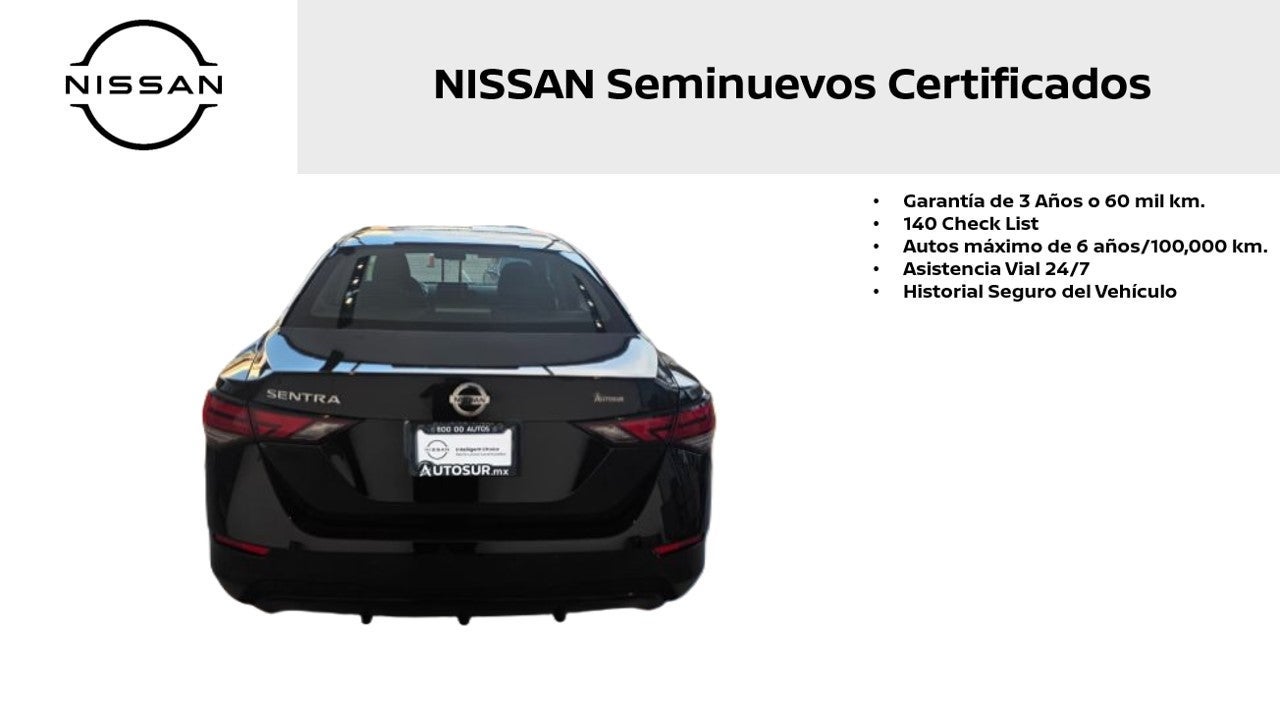 2023 Nissan Sentra ADVANCE L4 2.0L 145 CP 4 PUERTAS AUT BA AA