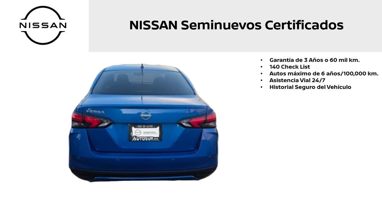2024 Nissan Versa ADVANCE L4 1.6L 118 CP 4 PUERTAS AUT BA AA